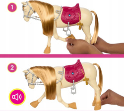 BARBIE KOŃ KONIK FIGURKA INTERAKTYWNA TAŃCZY AKCESORIA DO STYLIZACJI MATTEL