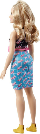 BARBIE FASHIONISTAS LALKA MODOWA POWER GIRL KRĄGŁE KSZTAŁTY BLOND MATTEL