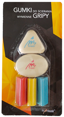 GUMKI DO ŚCIERANIA WYMIENNE GRIPY NA OŁÓWEK ST.MAJEWSKI 5 sztuk