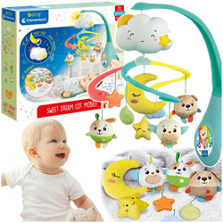 KARUZELA DO ŁÓŻECZKA UROCZA CHMURKA MELODIE EFEKTY ŚWIETLNE CLEMENTONI BABY