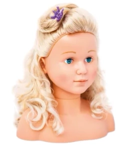 LALKA GŁOWA DO CZESANIA AKCESORIA DO STYLIZACJI WŁOSÓW Z KOSMETYKAMI MODEL