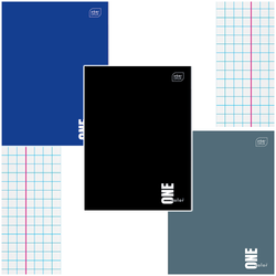 ZESZYT SZKOLNY A4 96 KARTEK KRATKA 70g ONE COLOR INTERDRUK - 3 sztuki