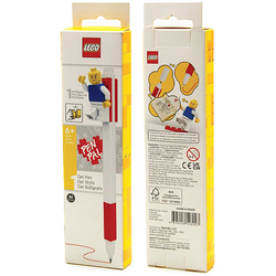 LEGO DŁUGOPIS ŻELOWY Z FIGURKĄ LUDZIK KOLOR WKŁADU CZERWONY