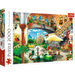 PUZZLE WIDOK NA BARCELONĘ SAGRADA FAMILIA BARCELONA   2000 EL. TREFL 27105