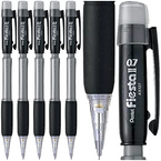 OŁÓWEK AUTOMATYCZNY 0.7mm Z GUMKĄ CZARNY PENTEL FIESTA II - 5 szt.