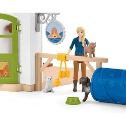 SCHLEICH FARM WORLD HOTEL DLA ZWIERZĄT Z AKCESORIAMI PIESKI ZAGRODA 42607