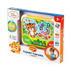 TABLET EDUKACYJNY INTERAKTYWNY ZAGADKI TYGRYSKA ŚWIECI MÓWI PL 150 ZAGADEK