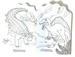 KOLOROWANKA Z NAKLEJKAMI DINOZAURY + NAKLEJKI