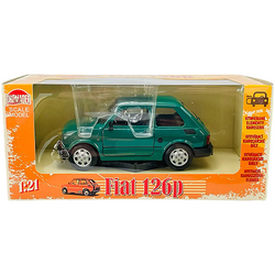 AUTO SAMOCHÓD FIAT 126P MALUCH METALOWY KOLEKCJONERSKI WELLY 1:21 ZIELONY