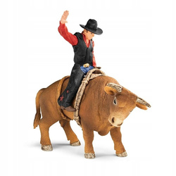 SCHLEICH FARM WORLD KOWBOJ UJEŻDŻAJĄCY BYKA ZAGRODA RODEO FIGURKI 41419
