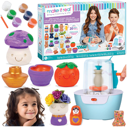 MAKE IT REAL ZESTAW KREATYWNY DO TWORZENIA CERAMIKI KOŁO GARNCARSKIE DELUXE