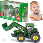 JOHN DEERE TRAKTOR Z ŁADOWARKĄ TUR SIKU CIĄGNIK METALOWY FARMA 1:50