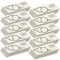 GUMKA DO ŚCIERANIA MAZANIA OŁÓWKA MYSZKA BIAŁA ELASTYCZNA INTERDRUK - 10szt