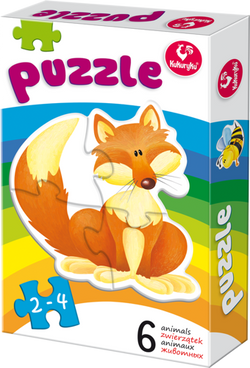 UKŁADANKA PUZZLE ZWIERZĄTKA DLA MALUCHA - KUKURYKU