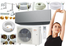 KLIMATYZACJA FUJITSU DESIGN 2,5kW 30m2 ZESTAW