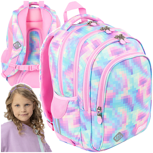 Plecak szkolny 4-komorowy st.right majewski bp-58 pastelowe