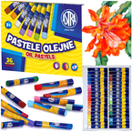 PASTELE OLEJNE ASTRA KREDKI OKRĄGŁE SZKOLNE 36 KOLORÓW NASYCONE BARWY