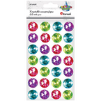 KRYSZTAŁKI SAMOPRZYLEPNE OKRĄGŁE DŻETY OZDOBNE DEKORACYJNE 28 SZTUK TITANUM