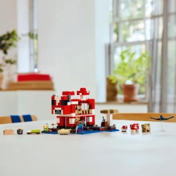 LEGO MINECRAFT DOM GRZYBOWEJ KROWY WYSPA FIGURKI STEVE 500 EL. 21270
