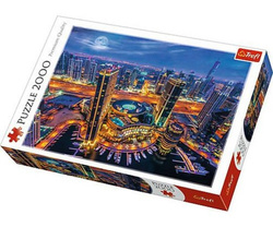 PUZZLE 2000 ELEMENTÓW ŚWIATŁA DUBAJU WIEŻOWCE UKŁADANKA - 27094 TREFL