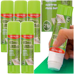 KLEJ W SZTYFCIE PVP KEYROAD 21g BIAŁY ZMYWALNY BIUROWY SZKOLNY - 5 szt.