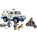 PLAYMOBIL TRANSPORTER PIENIĘDZY POLICJA CIĘŻARÓWKA PANCERNA MOTOCYKL AUTO