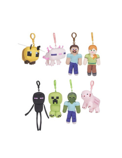 MINECRAFT PLUSZAK MASKOTKA AKSOLOTL PRZYTULANKA PIXELE MIĘKKA Z ZAWIESZKĄ