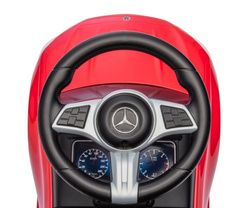 JEŹDZIK Z RĄCZKĄ DLA DZIECI SAMOCHÓD MERCEDES-BENZ C CZERWONY MILLY MALLY