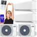 KLIMATYZATOR ŚCIENNY AUX C-SMART WHITE 2,7kW WiFi GRZANIE NAWIEW 4D - 2 szt