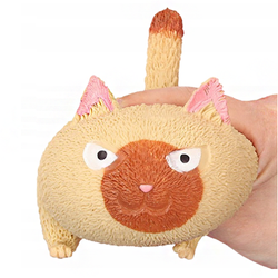 GUMOWY KOTEK ANTYSTRESOWY ASKATO GNIOTEK DO ŚCIASKANIA ROZCIĄGANIA BRĄZOWY