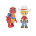DINO RANCH DINOZAUR VELOCIRAPTOR BLITZ I JON W KAPELUSZU FIGURKI