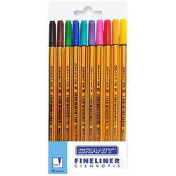 CIENKOPISY MAZAKI PISAKI ZESTAW 10 KOLORÓW W ETUI FINELINER GRANIT C970