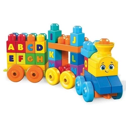 MEGA BLOKS KLOCKI INTERAKTYWNY POCIĄG EDUJACYJNY NAUKA LITEREK FISHER-PRICE