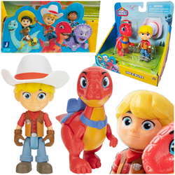 DINO RANCH DINOZAUR VELOCIRAPTOR BLITZ I JON W KAPELUSZU FIGURKI