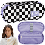 PIÓRNIK SZKOLNY SASZETKA USZTYWNIANA TUBA BACKUP SZACHOWNICA FIOLET PB7A94F