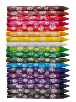 KREDKI Z GLINKI KAOLINOWEJ GRAFIONOWE SZKOLNE 18 KOLORÓW WYRAZISTE ASTRA