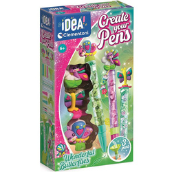 FABRYKA DŁUGOPISÓW MOTYLKI ZESTAW KREATYWNY DIY AKCESORIA CLEMENTONI
