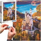 PUZZLE ZAMEK NEUSCHWANSTEIN WIDOK UKŁADANKA 1000 ELEMENTÓW CLEMENTONI