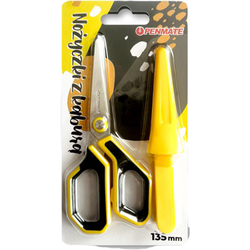 NOŻYCZKI Z KABURĄ BIUROWE SZKOLNE BEZPIECZNE NIERDZEWNE 13,5cm PENMATE