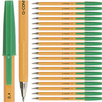 DŁUGOPIS KLASYCZNY Z ZATYCZKĄ 0.4 mm ZIELONY Q-CONNECT - 20 sztuk