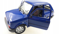 AUTO SAMOCHÓD FIAT 126P MALUCH METALOWY KOLEKCJONERSKI WELLY 1:21 GRANATOWY