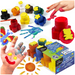 FARBY DO MALOWANIA PALCAMI STEMPELKI 8 KOLORÓW KIDEA PĘDZELEK PUZZLE