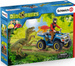 SCHLEICH DINOSAURS UCIECZKA QUADEM PRZED VELOCIRAPTOREM FIGURKI DINOZAUR