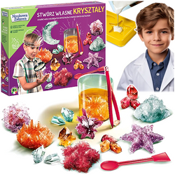 STWÓRZ WŁASNE KRYSZTAŁY NAUKOWA ZABAWA EKSPERYMENTY DLA DZIECI CLEMENTONI
