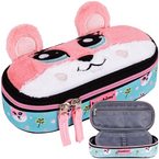 PIÓRNIK SZKOLNY SASZETKA USZTYWNIANA PLUSZOWA Z KLAPKĄ WIEWIÓRKA BAMBINO