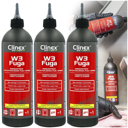 CLINEX W3 FUGA KONCENTRAT DO CZYSZCZENIA FUG I SPOIN MOCNY - 3 sztuki