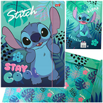 TECZKA Z GUMKĄ A4 STITCH STAY COOL KARTONOWA SZKOLNA NA RYSUNKI DOKUMENTY