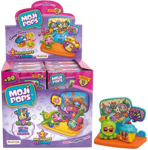 mojimmoji•*¨*•.¸♬︎ Moji pops 12 figurek stworki niespodzianki scenka story