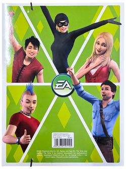 TECZKA Z GUMKĄ A4 THE SIMS KARTONOWA NA DOKUMENTY RYSUNKI NOTATKI MAJEWSKI