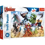 PUZZLE 160 AVENGERS MARVEL GOTOWI BY RATOWAĆ ŚWIAT HULK IRONMAN TREFL 15368
